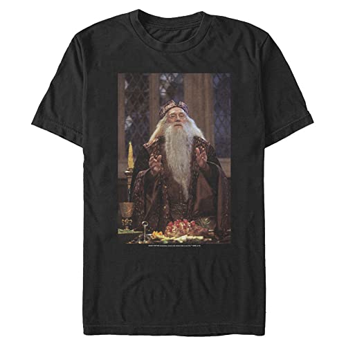 T-shirt Harry Potter Dumbledore pour homme en coton noir