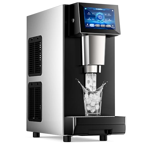 Image of Nugget Ice Maker Countertop with Water Dispenser, 60Lbs /Day Pellet Ice Machine, 5Lbs Storage Bin, Soft Chewable Ice Maker with Self-Cleaning, Countertop Ice Maker for Home, Bar, Kitchen, Office