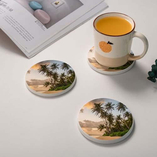Dessous de verre pour boisson bouteille café en terre de diatomée