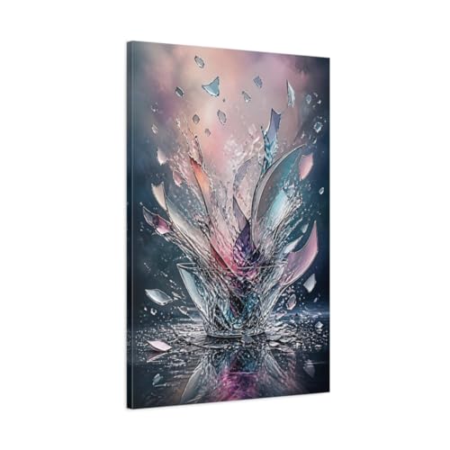 Tableau verre brisé pour console de salon 60x90