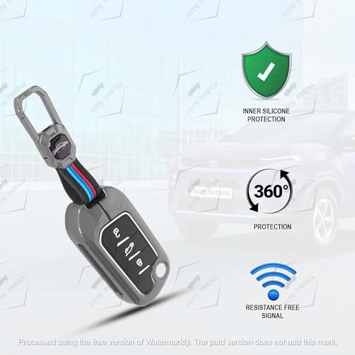 Image of Auto Thrill Premium Key Cover For Compatible With Mahindra Scorpio N | 3Xo | Xuv 300 | Marazzo | Xuv 700 | Xuv 400 Ev | Bolero | Thar 3 Button Flip Key