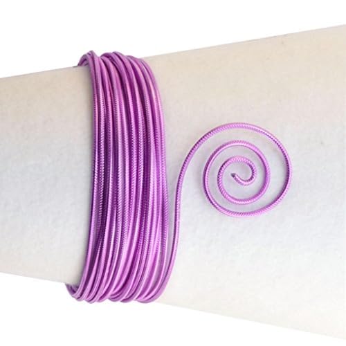 Vaessen Creative Alambre de Aluminio para Joyería, 2 mm de Espesor, Morado (Lavander), 5 m, 5