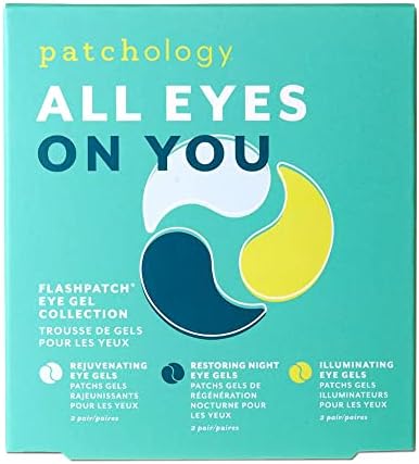 Patchology "All Eyes On You Under Eye Patches For Dark Circles and Puffy Eyes Care & Treatment - Under Eye Mask with Collagen, Retinol, Green Tea - Eye Bags, Puffiness & Wrinkles Reducer (6 Pairs)