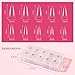 Quaferen Clear Stiletto Nail Tips, 500PCS Half Cover Soft Gel Nail Tips Medium Stiletto False Nails Almond Shape Curved Tips for Acrylic Nails Salon Home DIY with Box 10Sizes
