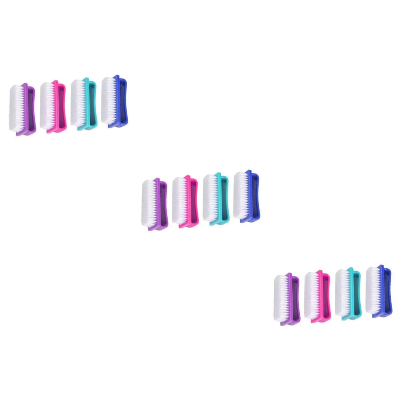 minkissy 12pezzi Spazzole Per Unghie Di Spazzole Per Manicure Pratiche e Leggere Design Semplice Con Setole Morbide Per La Pulizia Delle Unghie e La Manutenzione Della Bellezza