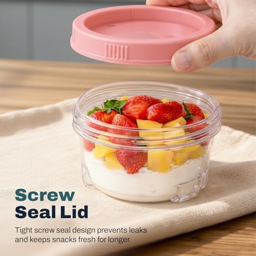 Image of TONY STARK Plastic Food Storage Containers Set with Lids, Airtight Leakproof Snack Containers, Reusable BPA Free Meal Prep Bowls for Fruit, Yogurt, Salad, Kitchen Storage (Set of 2)