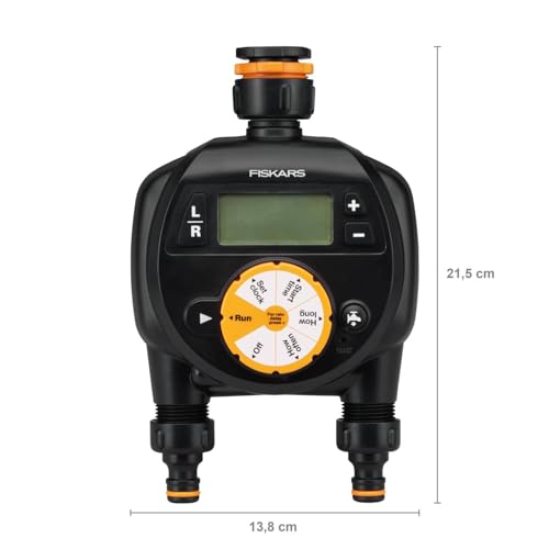Fiskars – Programmateur d'arrosage numérique avec raccord pivotant ergonomique – Alimentation 2 piles AA – Compatible robinets 2126 533 3mm - vue 4