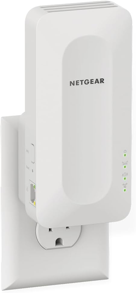 NETGEAR WiFi 6 Mesh Range Extender (EAX14) – Add up to 1,500 sq. ft. and up to 20 Devices with AX1800 Dual-Band Wireless Signal Booster & Repeater (up to 1.8 Gbps Speed), WPA3 Security, Smart Roaming NETGEAR WiFi 6 Mesh Range Extender (EAX14) – Add up to 1,500 sq. ft. and up to 20 Devices with AX1800 Dual-Band Wireless Signal Booster & Repeater (up to 1.8 Gbps Speed), WPA3 Security, Smart Roaming