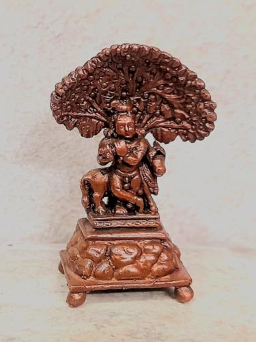 Image of God Krishna Copper Murti | Idol - 3.1 Inch | 36 g