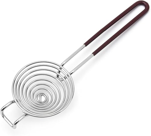 XMSTOY Egg White Separator, Egg Yolk White Separator, Stainless Steel Egg Separator Spiral Yolk Separator, Egg Divider Kitchen Tool for Baking Cake, Kitchen Gadget Cooking/Baker Tool (Brown)
