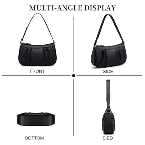 RONSIN Small Shoulder Bag for Women Mini Clutch Purse Tote Handbag Zipper Closure Crossbody Hobo Purse2