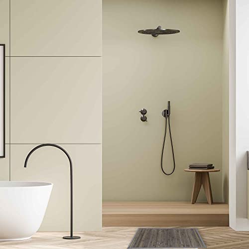 Evideco Grey Bathroom Rug Bamboo Floor Mat 32" L X 20" W #TOP3