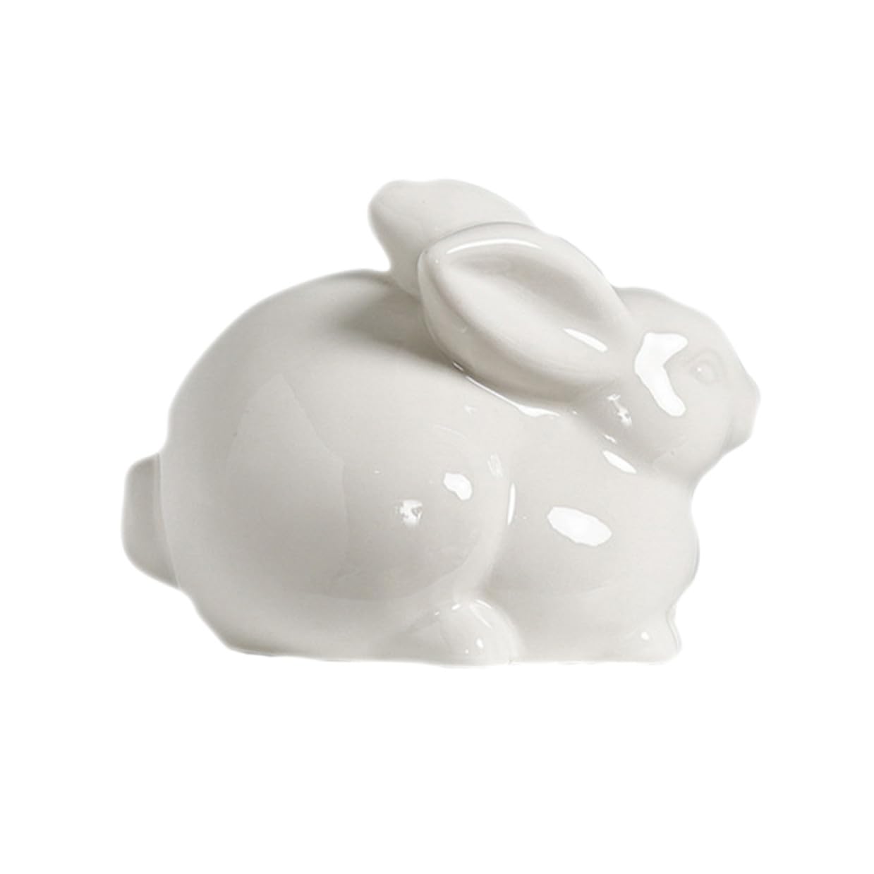 Figurine lapin céramique blanche : sublimez votre table de Pâques et vos allées de jardin