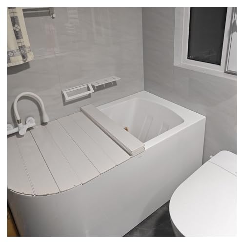 ShAzanz Bandeja Bañera Plegable Cubierta De Bañera Duradera Bañera Cubierta Aislamiento Bañera, Tablero Polvo, Impermeable Bandejas para Bañera, 0,6cm Espesor Plegable(70x138x0.6cm)