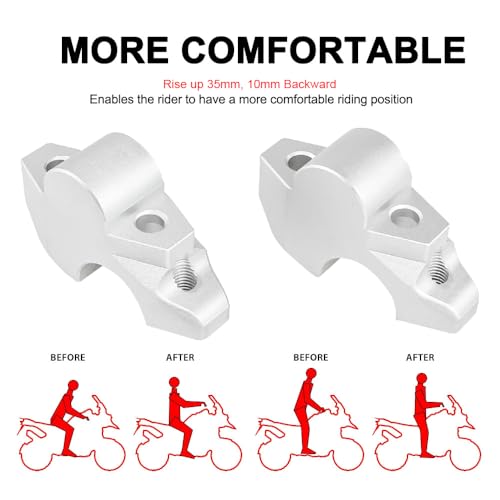 Manillar de motocicleta abrazadera elevación para eliminar dolor de espalda en ADV150 ADV160 3
