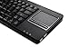 Perixx PERIBOARD-515H Wired USB Keyboard with Touchpad, 2 Hubs, US English Layout, Black