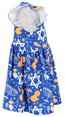 Image of Unique Baby Girls' Short Sleeve Everyday Printed Dresses for Kid and Toddler, Sizes 2T-12Y
