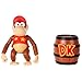 Nintendo World of Super Mario 2023 4-inch Action Figure Donkey Kong with Bananas (Diddy Kong with DK Barrel)