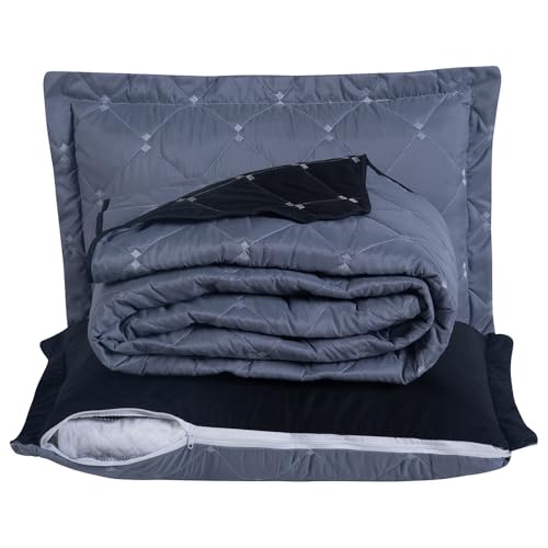 Kit Cobre Leito Dupla Face Casal Padrão 7 Peças Bordado Renove Hipercal 400 Fios