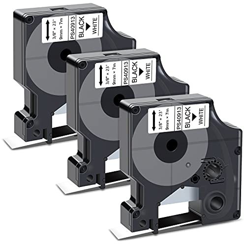 Cassette LabelManager 160 210D 280 compatible DYMO 9mm ruban impression noir blanc