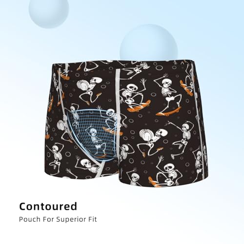 Boys' Cotton Boxer Brief Soft Underwear-Jumping Skull4