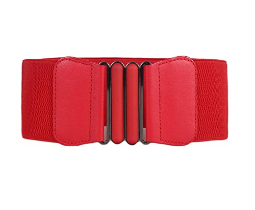 Oyccen Femmes Large Ceinture Élastique Ceintures Robes Décoration Pour Dames Filles,Rouge,Taille unique
