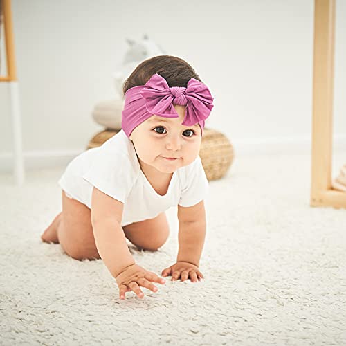 Choicbaby 20Pcs Baby Girls Nylon Headbands Hairbands Hair Bows Elastics Turban Hair Accessories For Baby Girls Newborn Infant Toddlers Kids thumb #3