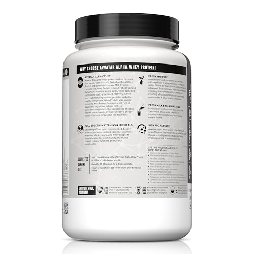 Image of avvatar ALPHA WHEY PROTEIN | 1Kg | Malai Kulfi Flavour | 25g Protein | 25 Servings