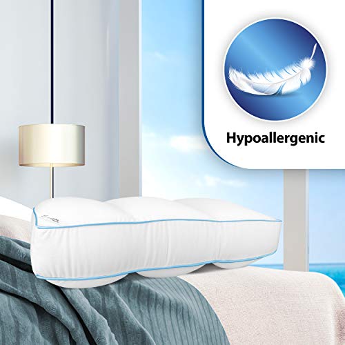 Image of Cloudz Signature: Premium Hypoallergenic Stay Cool Ultra Soft Microbead Bed Pillow - White