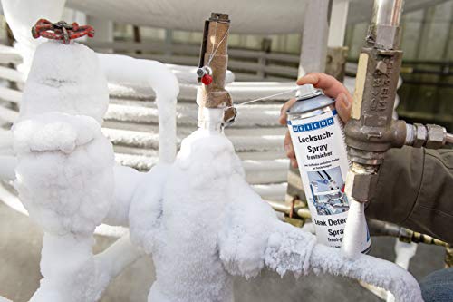 WEICON Lecksuch-Spray frostsicher | 400 ml | leichtes Auffinden von Undichtigkeiten an Druckleitungen | Sauerstoff Co2 | schaumbildend | nicht brennbar