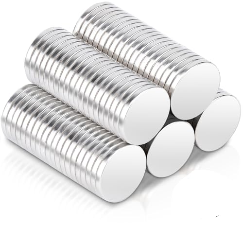 MAGXCENE 100 Pcs Neodymium Magnet, 8 x 1mm Tiny Strong Small Round Magnets with Adhesive, Rare Earth Magnets Strong for Industrial Fridge Whiteboard