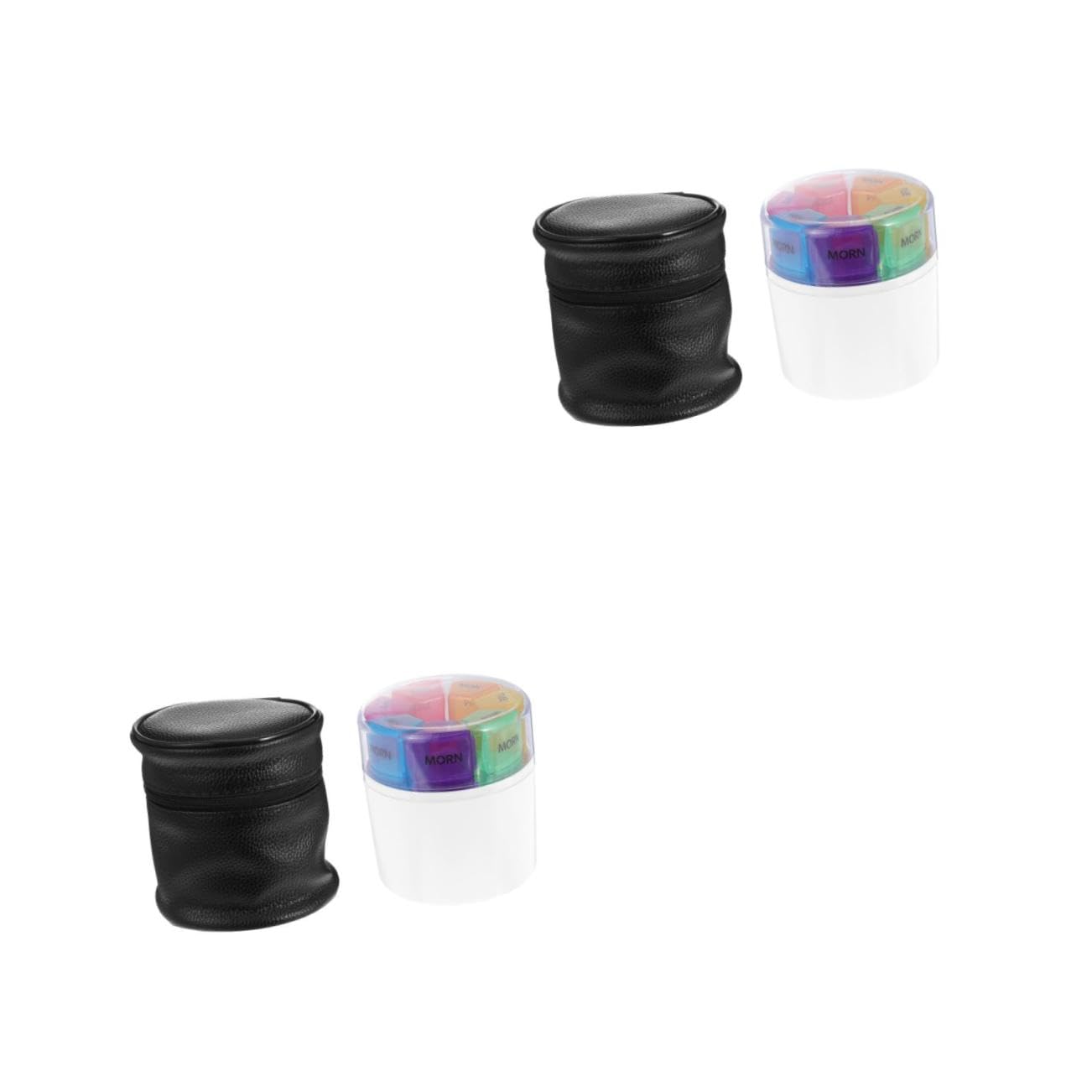 FRCOLOR 2 Stk Pillendose Tasche Spender Pillen-organizer Für Die Woche Reisebehälter Halter Automatisch Pillensortierer Aufbewahrungsbox Für Pillen Wiederverwendbar Bunker Pillenboxen Pp