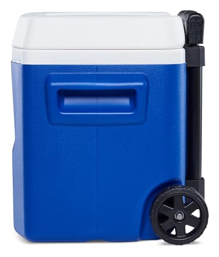 Image of Cooler Hard-Sided Ice Chest, Portable Insulated Cooler with Wheels, Telescoping Handle, Cool Riser Tech, Leak-Resistant