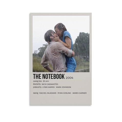 URAUIH Póster de la película The Notebook para dormitorio, sala de estar, pared Art Déco, 20 x 30 cm, estilo sin marco