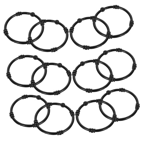 Ganchos para cortina de baño resistentes a humedad Anneome de zinc 12 piezas 2