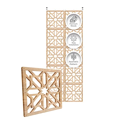 Cloison suspendue en bois haut de gamme Acepunch écran design cosmique 30x30cm