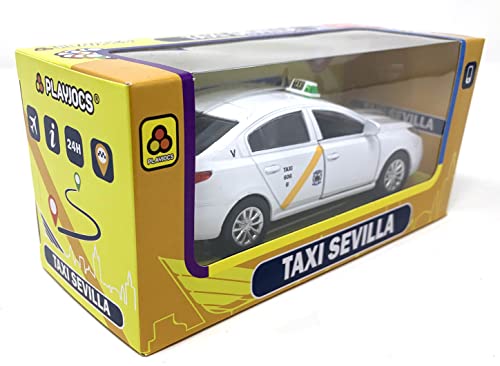 PLAYJOCS GT-8097 Taxi Seville, Metallic Silver, 17x7x8 cm - Image 3