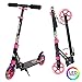 Apollo Scooter LED - Skyracer con Ruedas LED 145 mm City Scooter con suspensión, City Roller Plegable y Ajustable en Altura, Kick Scooter para niños y Adolescentes