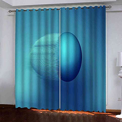 Rideau occultant à oeillets salon moderne thermique isolant phonique 3D 200x214cm