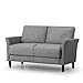 ZINUS Jackie Loveseat Sofa / Easy, Tool-Free Assembly, Soft Grey