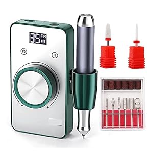 Nail Grinding Machine 35000RPM Nail Drill Machine, Rechargeable Wireless Nail Sander for Manicure, Portable Machine for Nails for DIY Home or Salon Mani-Pedis