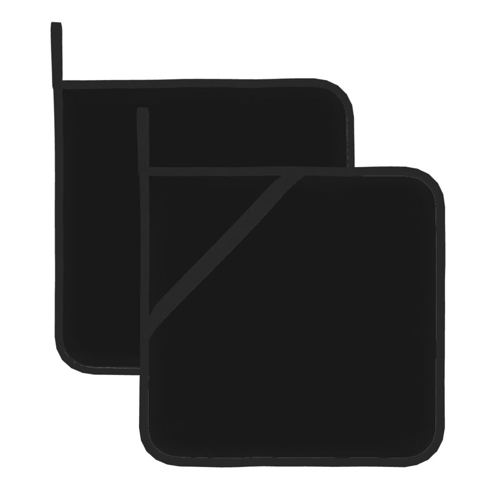 Hjfczh Black Karate Prints Square Hot Pads Set Of 2 - Waterproof Kitchen Covers For Pots & Pans, Heat Resistant Layers With Hanging Loop - Great For Oven & Bbq
