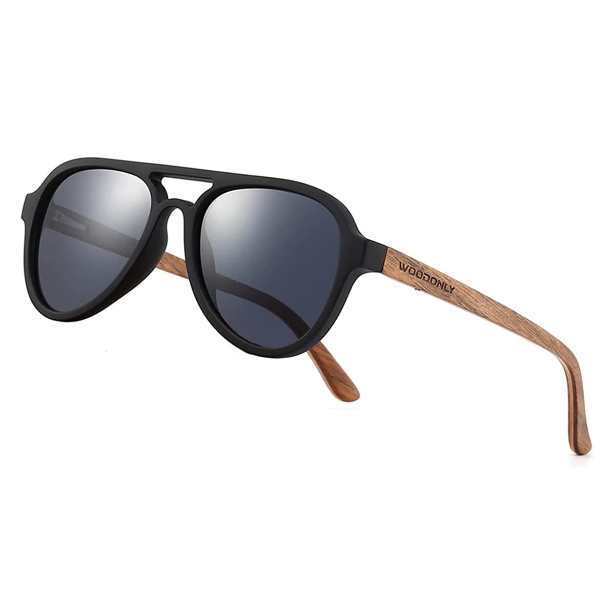 Gafas de Sol de Aviador de Madera Polarizadas - Gafas de Sol de Piloto de Estilo Moderno para Hombres y Mujeres Regalos Perfectos