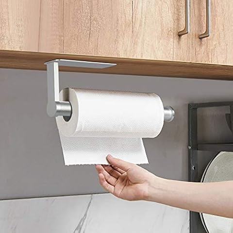 Kitchen roll Holder Wall Mounted, No Drilling Paper Towel Holder for Bathroom Kitchen Cover