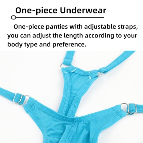Men's Thong Underwear With Adjustable Suspender Straps One-piece Jockstrap Underwear4
