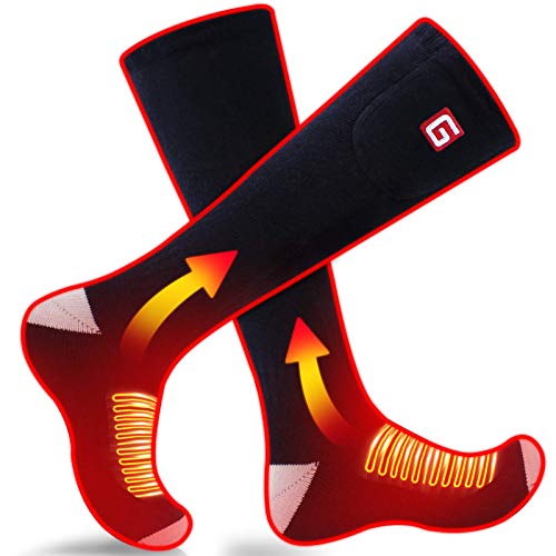 Men Women Heated Socks with Rechargeable Battery Winter Warm Thermal Socks for Cold Feet Skiing Motorcycling Riding Thick Thermo Battery Powered Electric Socks