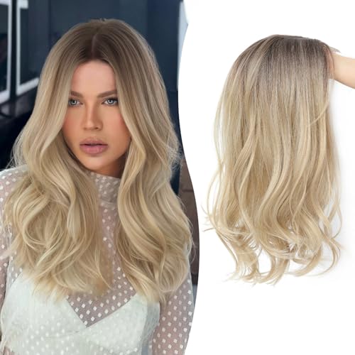 Fine Plus 18'' Hair Toppers for Women, Synthetic Hair Topper