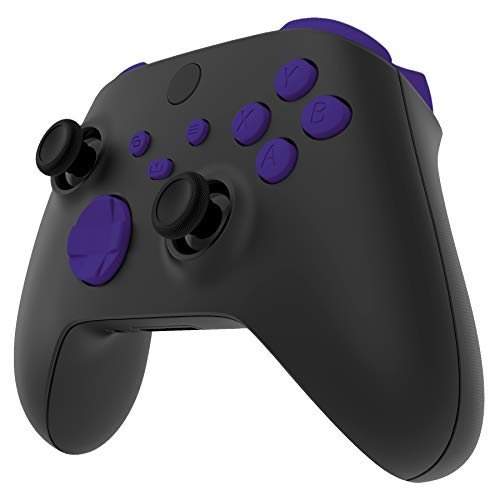 Image of eXtremeRate Replacement Buttons for Xbox Core Wireless Controller, Purple DIY Accessories Kit LB RB LT RT Bumpers Trigers Dpad ABXY Start Back Sync Share Keys Parts for Xbox Series X & S Controller