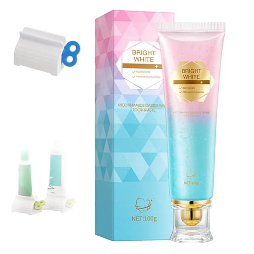 Body Accel Whitening Toothpaste, Niacinamide dentífrico, pasta de dientes blanqueadora radiante, pasta de dientes blanqueadora de niacinamida para el té sensible, promueve un blanqueamiento dental