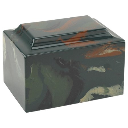 Camouflage Classic Cultured Marble Cremation Urn For Ashes, Camo Pattern, Camo Urn, Adult Sized Cremation Urn For Human Ashes, Ground Burial, Home Memorial And Funeral Cremation Urn #TOP3